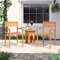 Natural Teak Wood Patio Armchair with Slatted Seat and Backrest Perfect for Garden Use
